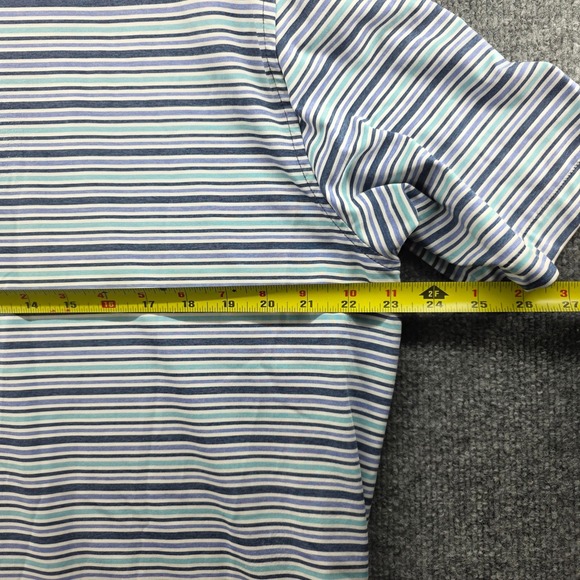 Peter Millar Summer Comfort Mens Large Striped Polo Short Sleeve Golf Casual - Picture 6 of 7